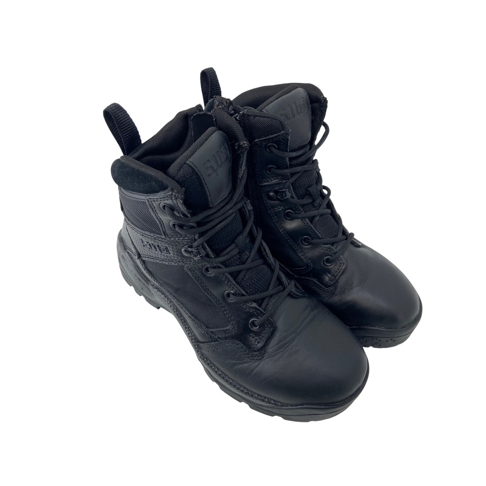 5.11 Tactical Boots Mens 8 Black ATAC 2.0 6" Zip Work‎ Combat Uniform Waterproof